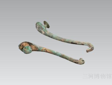 钩首匙形铜带钩